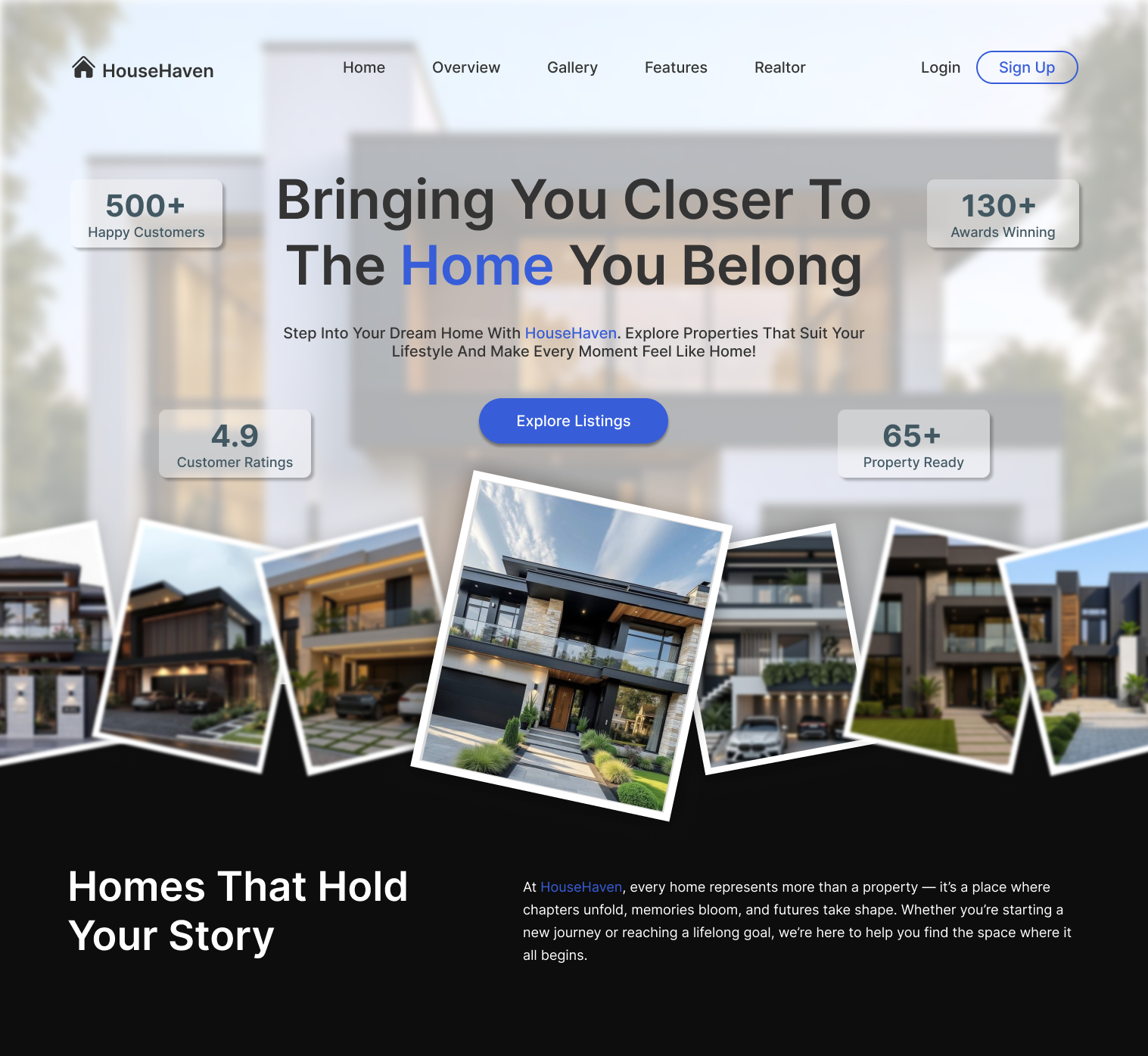 Real Estate Website Landing Page🏡💙 branding graphic design hero page hero page design landing page design real estate real estate landing page ui ux ui