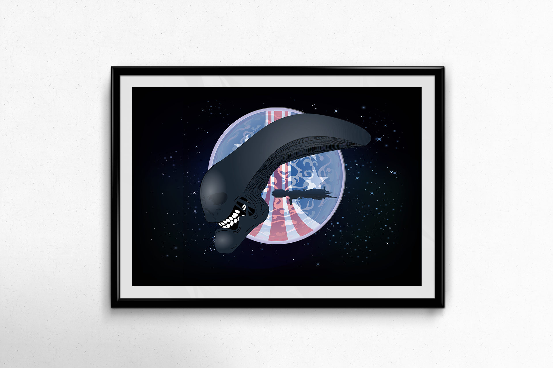 Alien Xenomorph Tribute graphic design