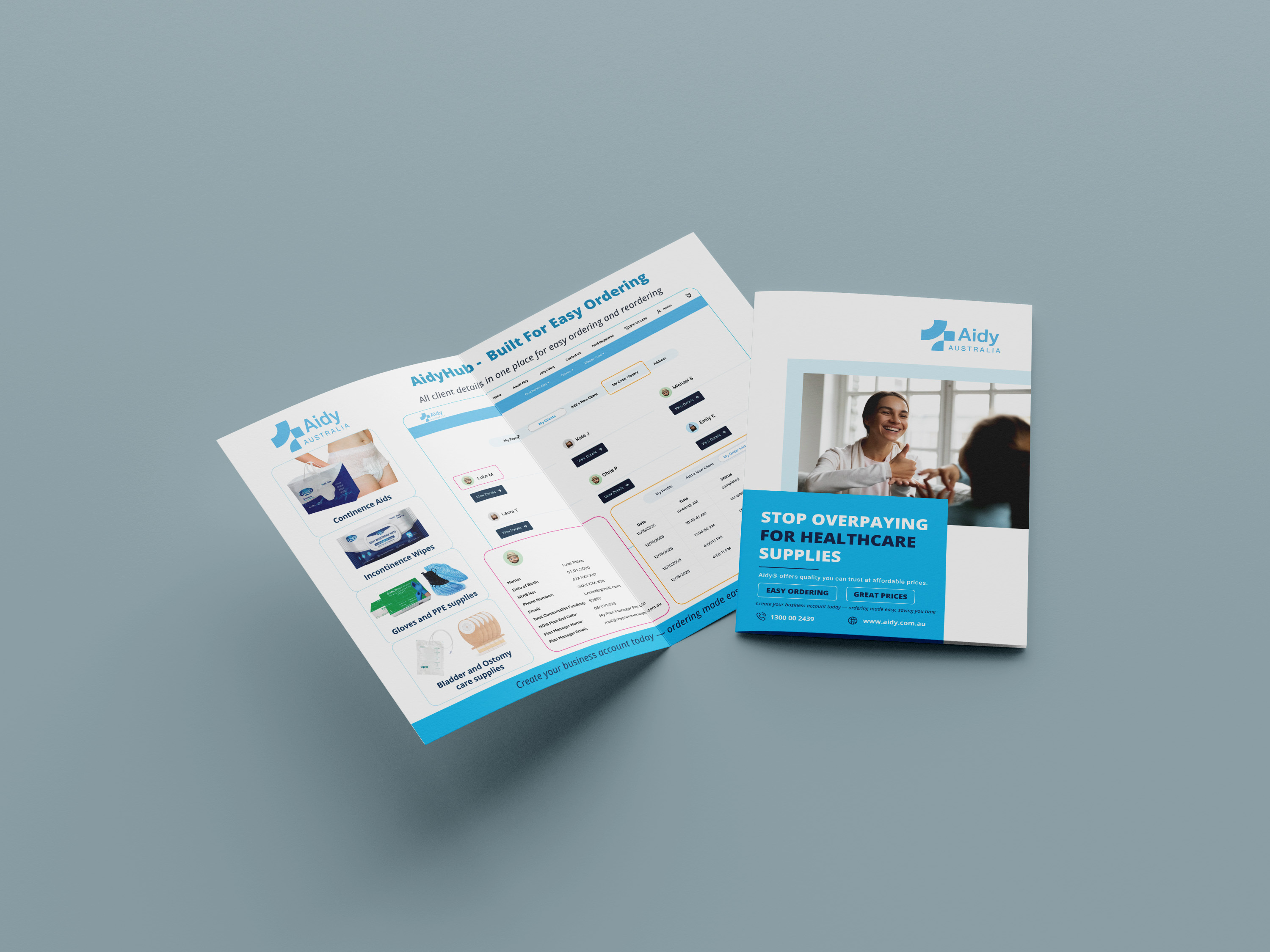 Aidy Bio fold brochure design graphic design