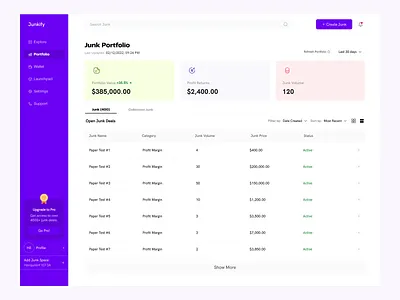 Finance Portfolio finance portfolio saas ui ux visual design web app