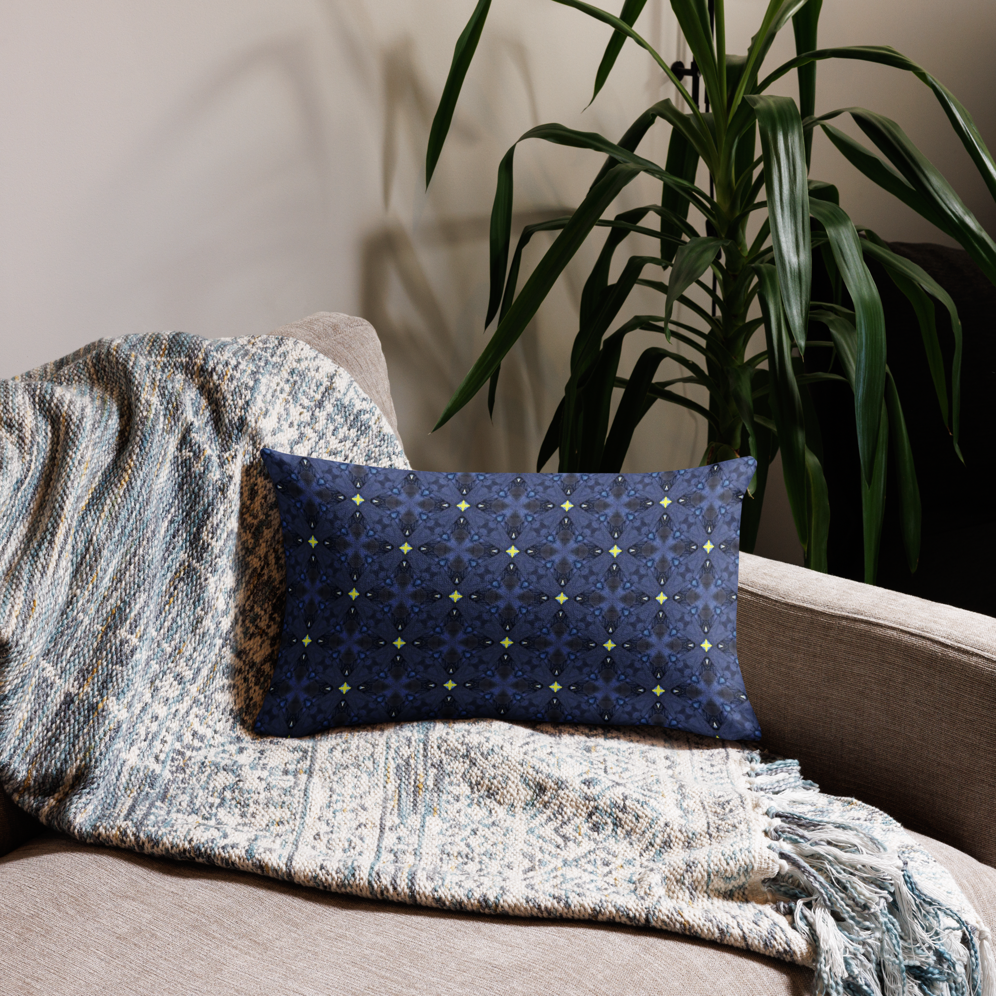 Fabric Pattern Design | Household Items adobe capture blue branding etsy fabric design geometric illustration l pattern pattern design print design print on demand shopify vector yellow