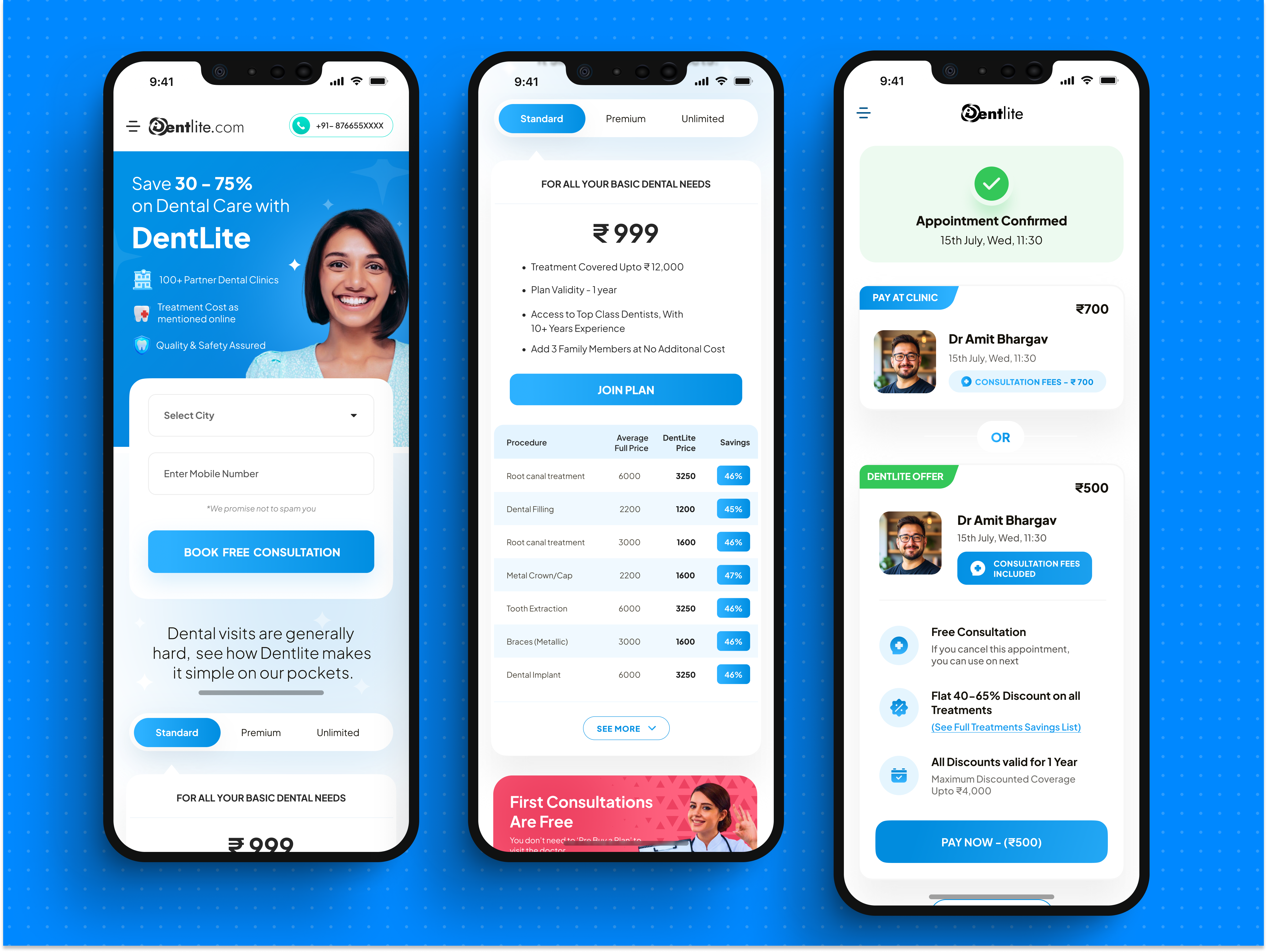 Dentlight – Dental Care Made Simple cleanui dental dentist designinspiration dribbble figma healthapp healthcare medicalapp minimal mobileapp modernui oralhealth teethcare ui uiinspiration ux uxdesign