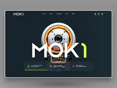MOK1 SPACE CENTER WEBSITE DESIGN app branding design elementor figma graphic design illustration landing page logo machinestore space trend ui uiux vector web web design website website design wordpress
