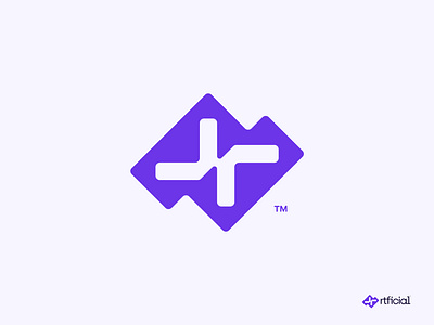 Rtificial; AI Data Processing Company Logo Design abstract ai artificial intelligence branding branding agency branding designer code data letter r logo design logo design agency logo designer logo icon logo identity logo mark logo symbol minimalist purple logo saas visual identity