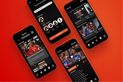 WNBA Mobile App Hackathon basketball branding hackathon mobile onboarding sports ui ux wnba