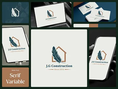 Construction Logo Design branding construction logo logo design ui
