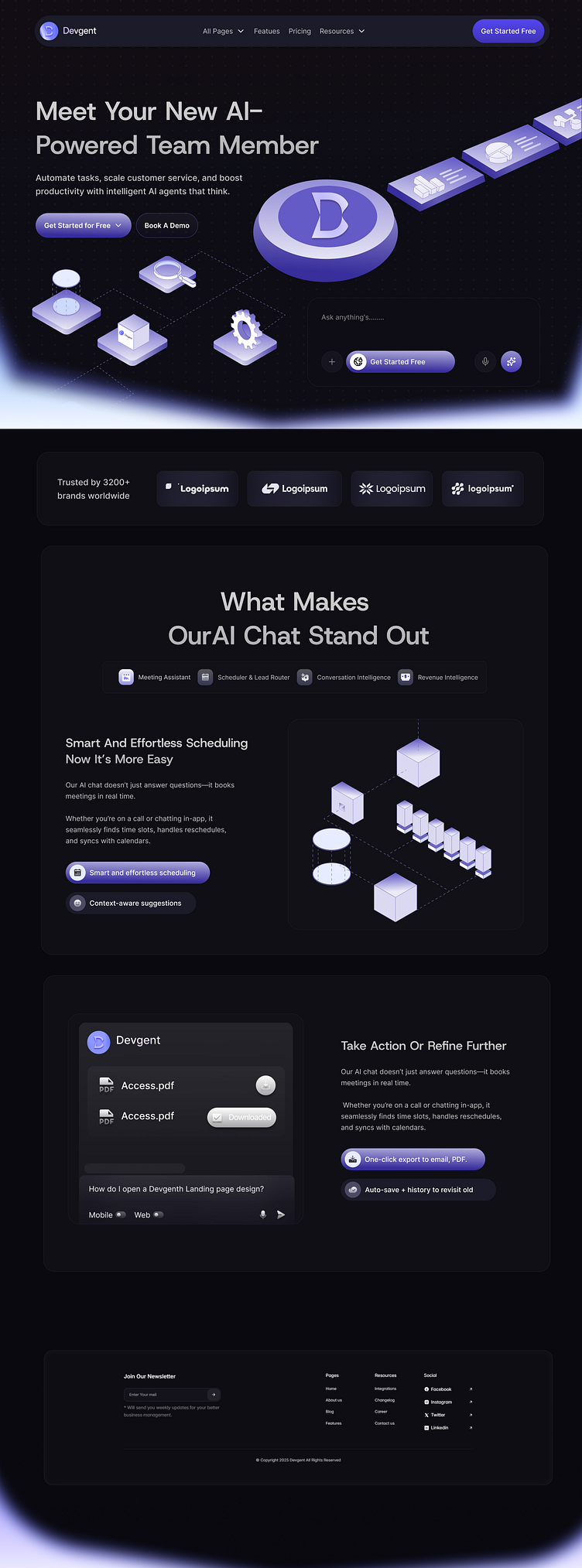 Devgent AI — Intelligent Agent Platform | Web UI/UX Case Study by Arafat  UIX on Dribbble