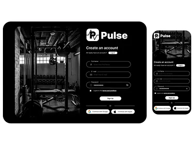 Fitness Center – Sign Up UI fitnessdesign mobiledesign signup ui uidesign uxdesign webdesign