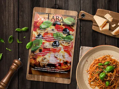 Flyer - Tara branding brandingidentity creative design designer designinspiration designwork dribbble food foodphotography graphic design layoutdesign logo menu menu design pizza pizzamenu printdesign typography visualidentity
