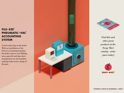 swag mart blender3d branding game art graphic design illustration