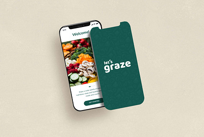 Lets Graze Plant-based delivery App app branding design logo ui user interface ux