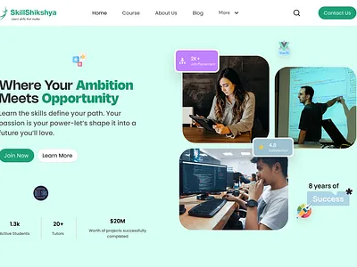 Landing Page branding ui