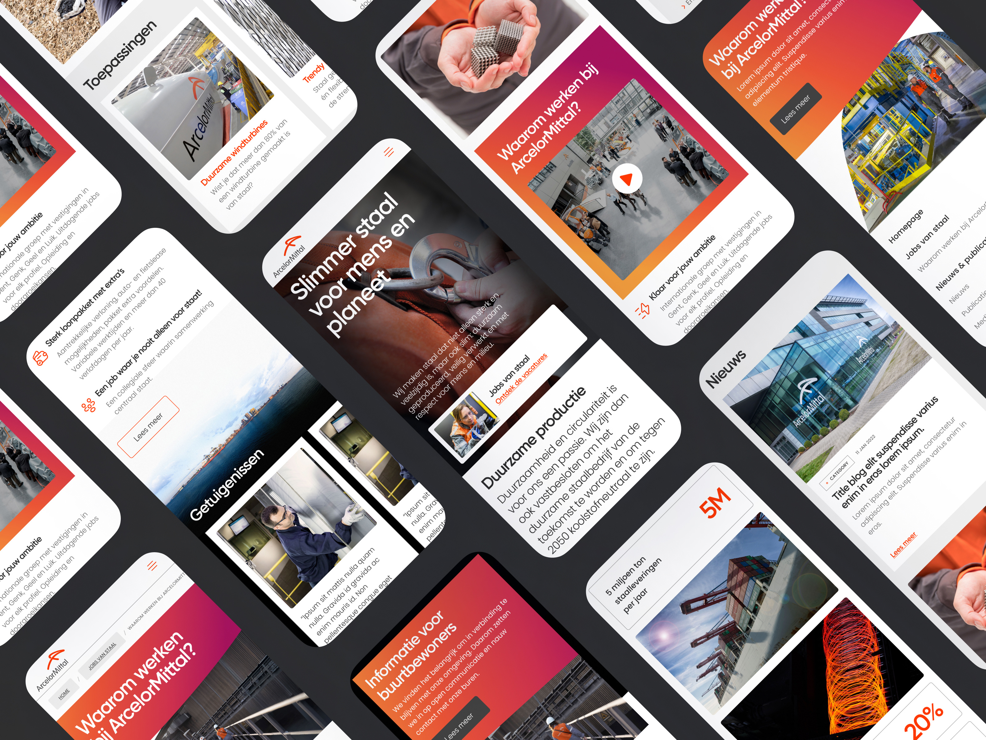 ArcelorMittal belgium concrete environment gradients industry orange people steel