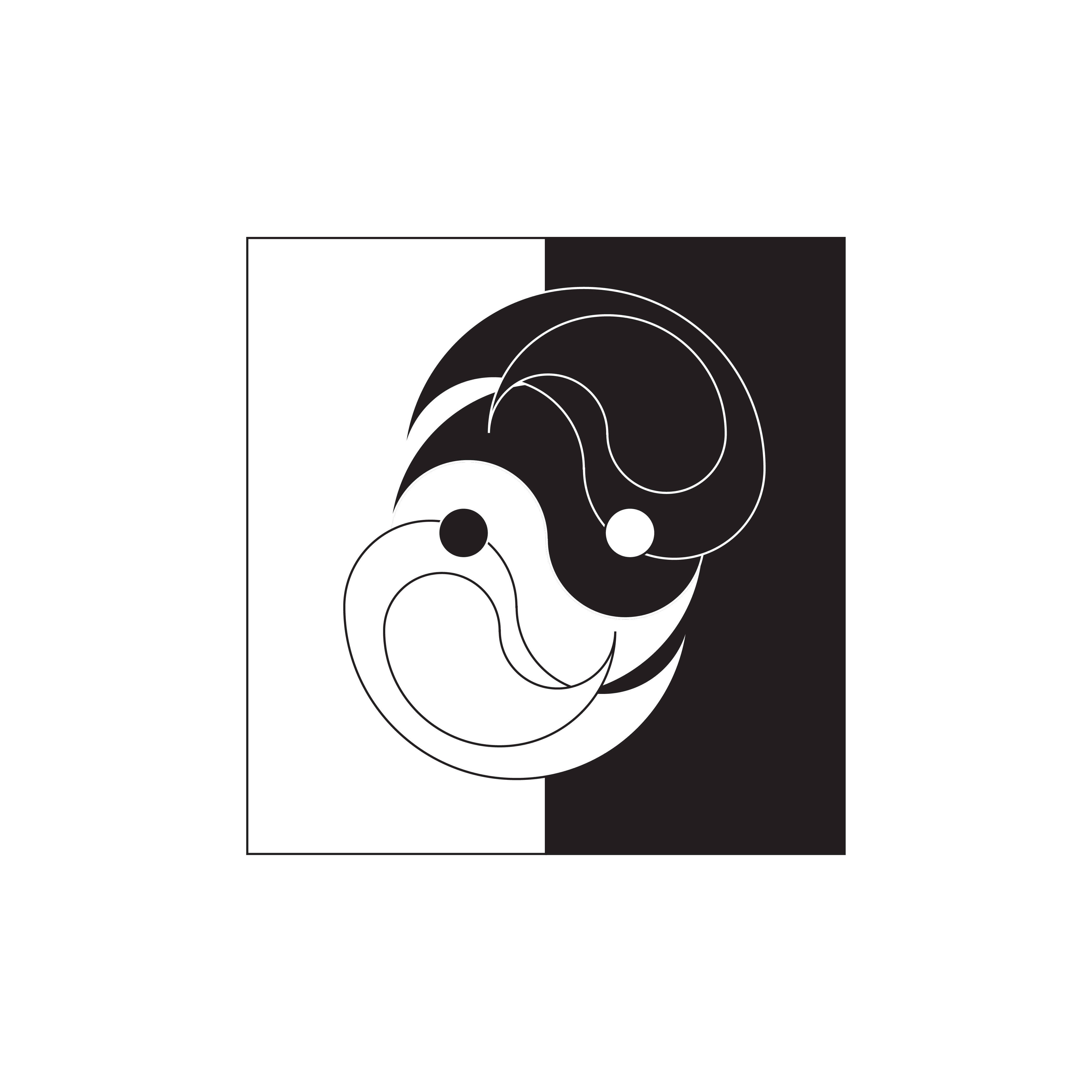 Coexistence abstract art direction blackandwhite duality flow geometric graphic design harmony illustration lineart minimal modern art motion graphics negativespace visual design