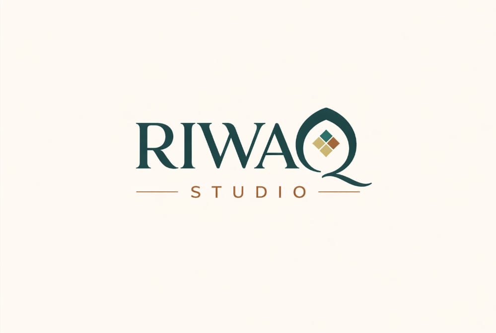 Logo élégant de Riwaq Studio logo ui