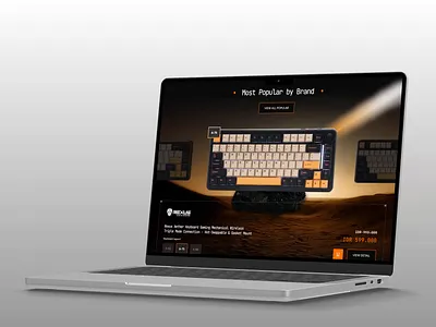 Custom Mechanical Keyboard Builder - Popular Section clean keyboard landing page minimalist ui ui design web design website
