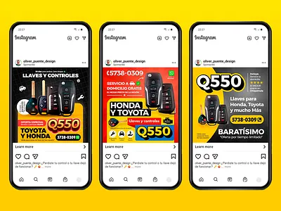 Static Ads - Car keys and Remotes ads creative advertising car keys facebook ads instagram ads meta remote static ads
