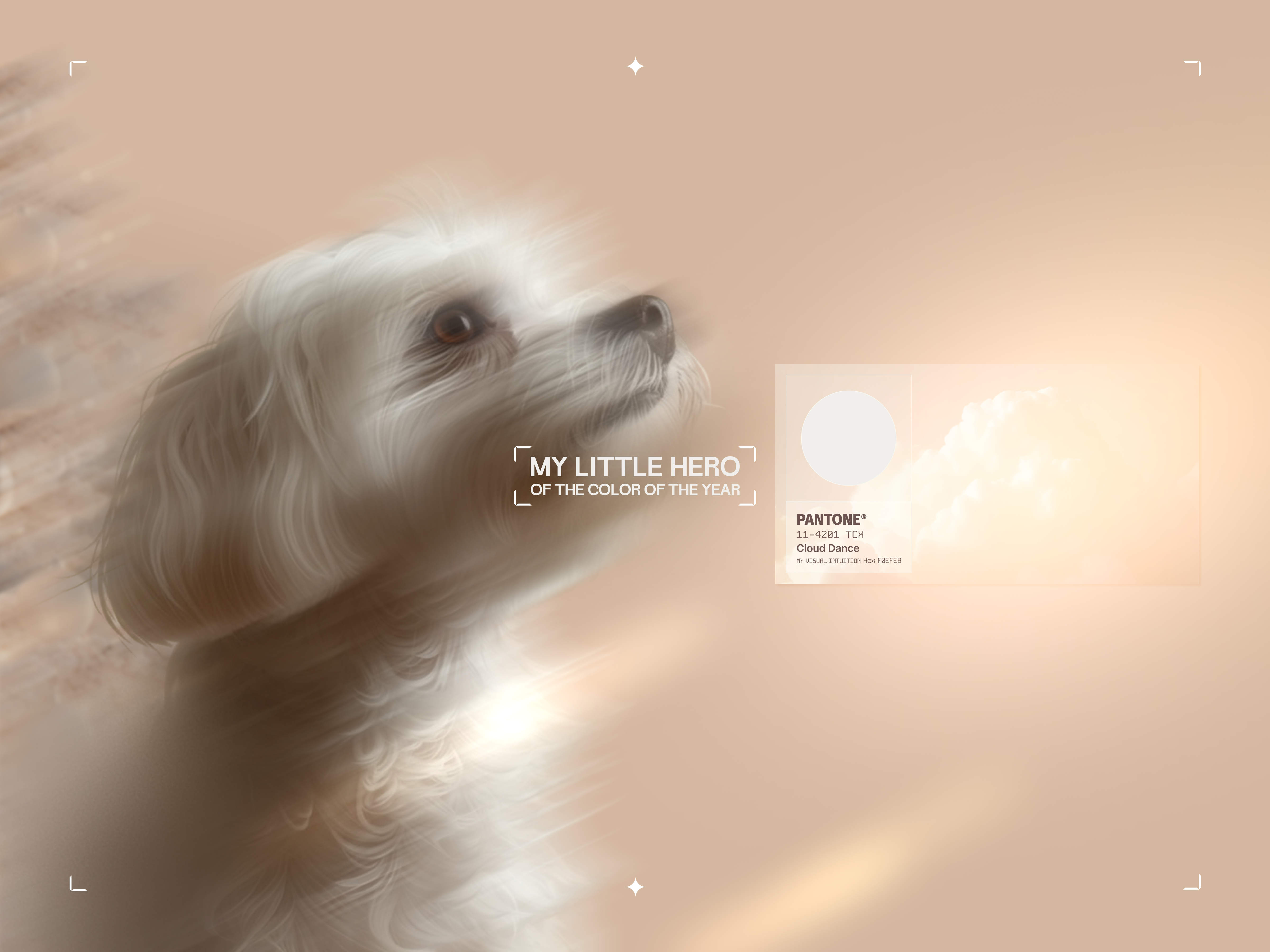 Color of the Year 2026 — Personal Edition branding clouddancer designinspiration graphic design illustration pantone2026 ui ui ux visualintuition web design whiteisnotwhite