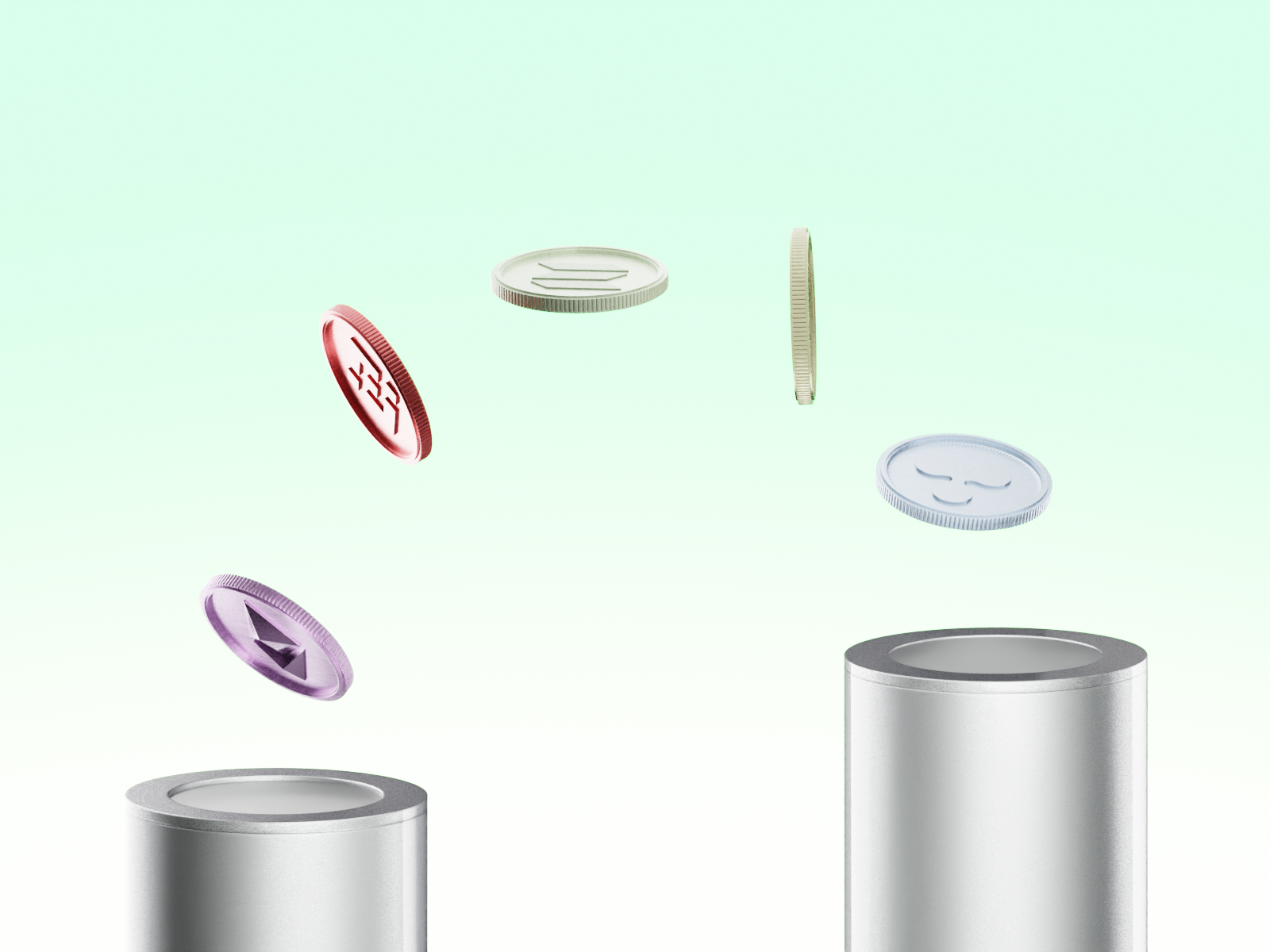 Crypto Token Transfer | Motion Exploration 3d 3d animation 3d modeling 3d rendering after effects branding cgi cinema 4d futuristic loop minimalist motion design motion graphics product design ui