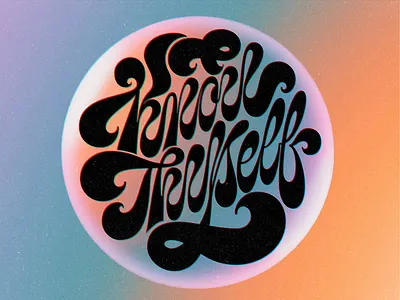Know Thyself Lettering branding custom type design hand lettering illustration lettering midset motivation positive thinking psychedelic retro type typography vector vintage