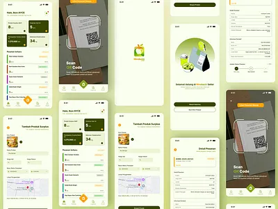 Food Waste Mobile App Design app design branding checkout page dashboard mobile design figma graphic design illustration menu mobile app mobile apps prototyping scan ui ui uiux design user experience user flow user interface ux vector