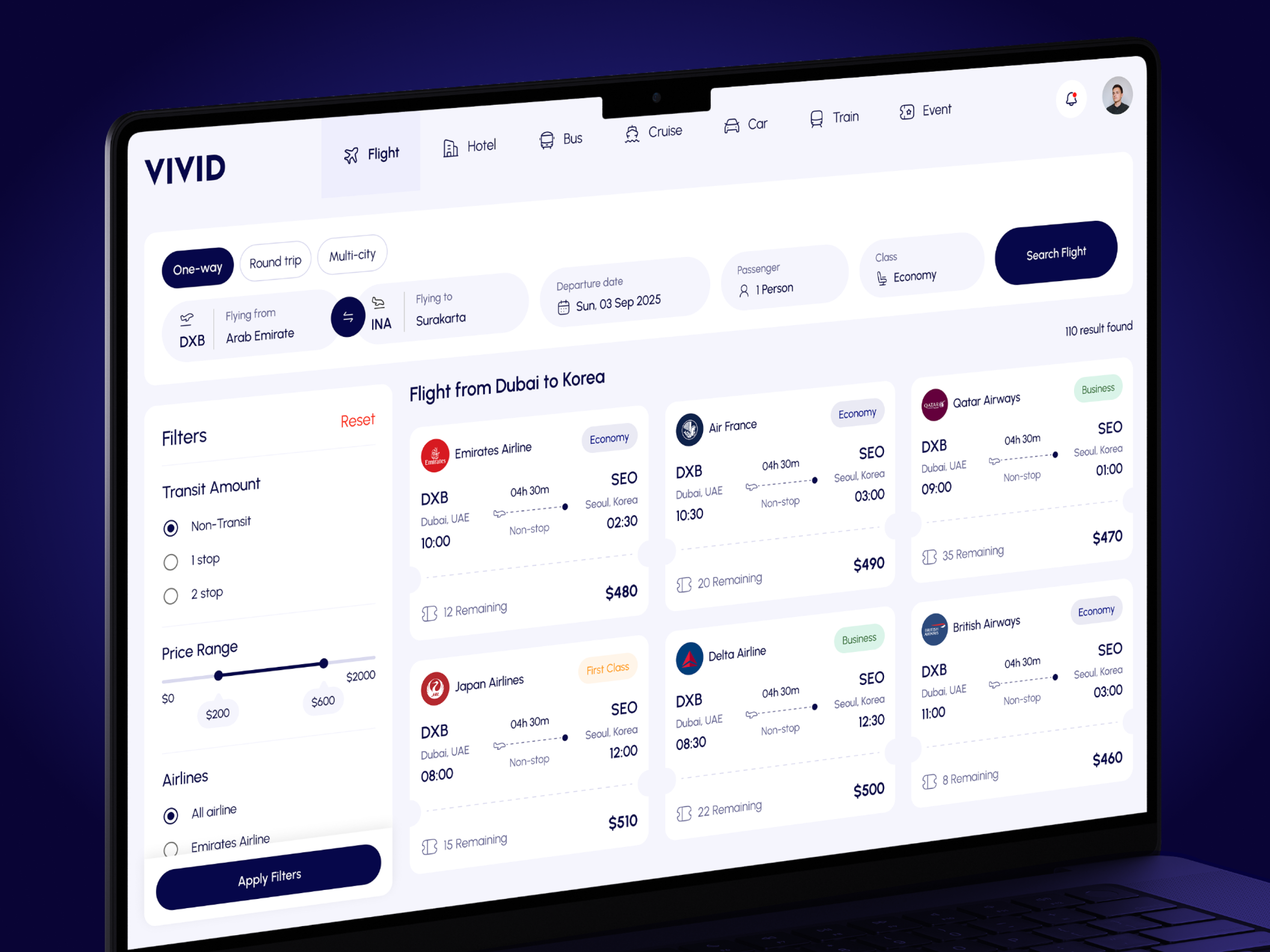 Flight Booking – Web App airline airplane booking app bookingflow flight app flight booking app orionix orionix studio product design ticket ticket booking travel ui travelplatform traveltech ui ui ux ux ux design vivid web app