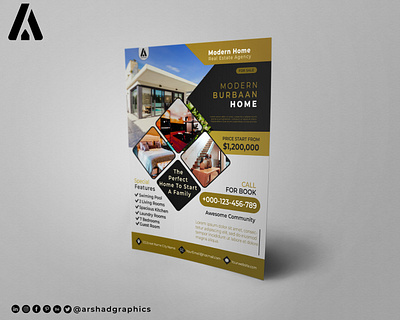 Flyer Design for Real Estate Agency 3d animation branding corporate flyer design designer flyer design food flyer design graphic design illustration logo minimal motion graphics poster design real estate social media post typography ui vector