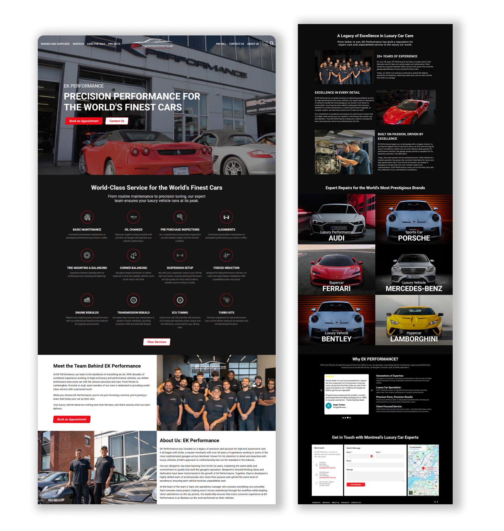Luxury Cars Showroom/Mechanic Website business website cars website mecanic website showroom website website