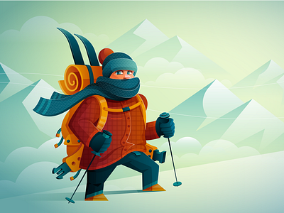 Alpinist design illustration vector