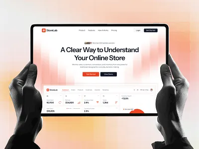 SaaS Landing Page analytics saas business dashboard crm saas dashboard ecommerce dashboard landing page modern design product design saas saas landing page saas landing page design saas website saas website design sales analytics ui uiux web design