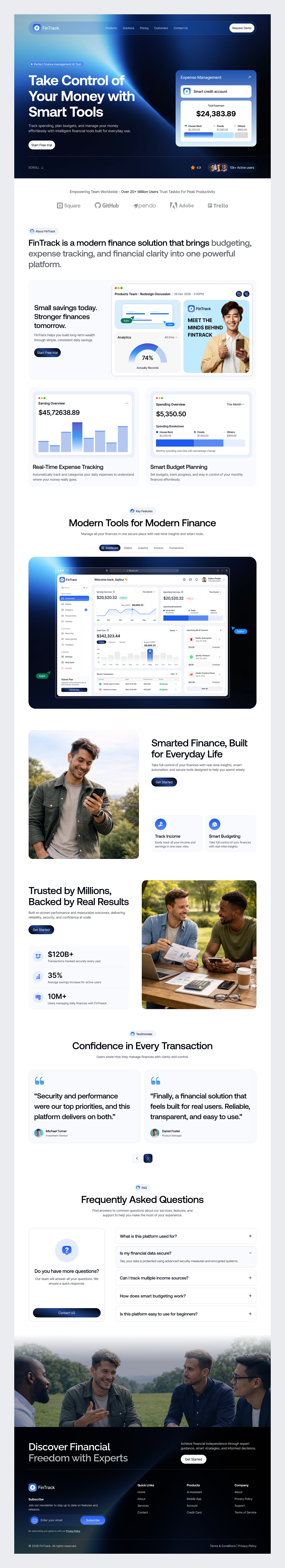 Finance Landing Page Design Image 2
