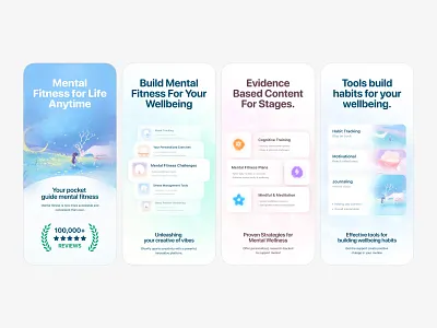 Premium App Store Screenshots | Mental Wellness App androiddesign appmarketing appscreens appstore appstorescreenshots availableforwork iosdesign mobiledesign orix playstore screenshots