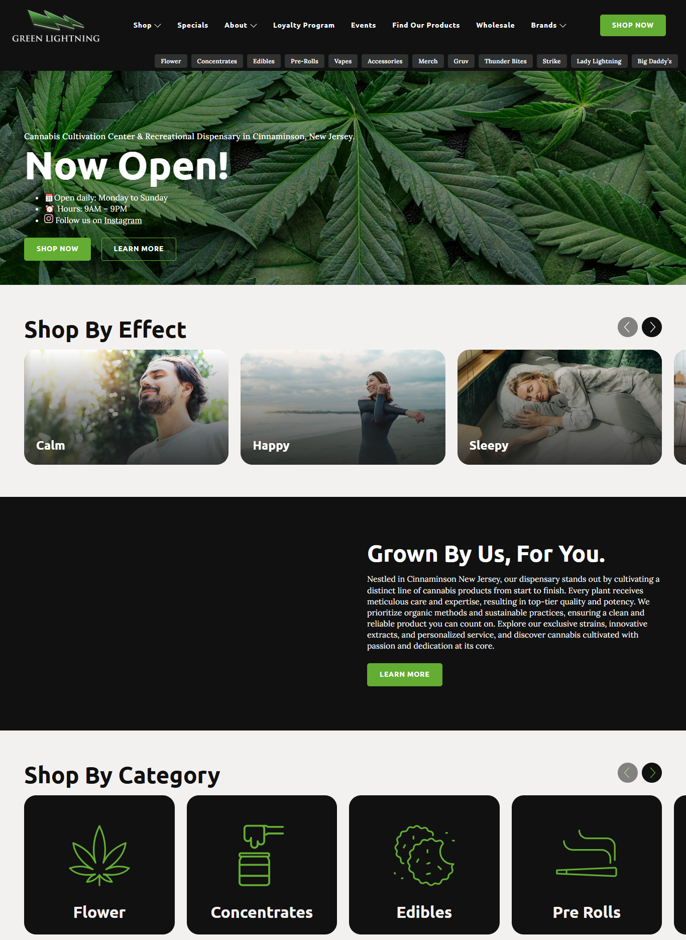 Clean & Responsive Cannabis Dispensary Website Design branding cannabiswebsite design graphic design illustration landingpage webdesign webxpart