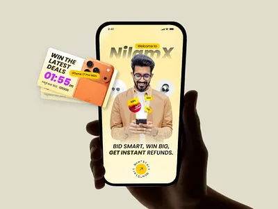 NilamX - Auction Mobile App animation auction app ui auction dashboard ui bidding app design branding clean app interface ecommerce app design fintech app ui ios app design live auction mobile app marketplace app ui minimal mobile ui mobile mobile app mobile app ui design nilamx nilamx auction mobile app product auction ui product design web design
