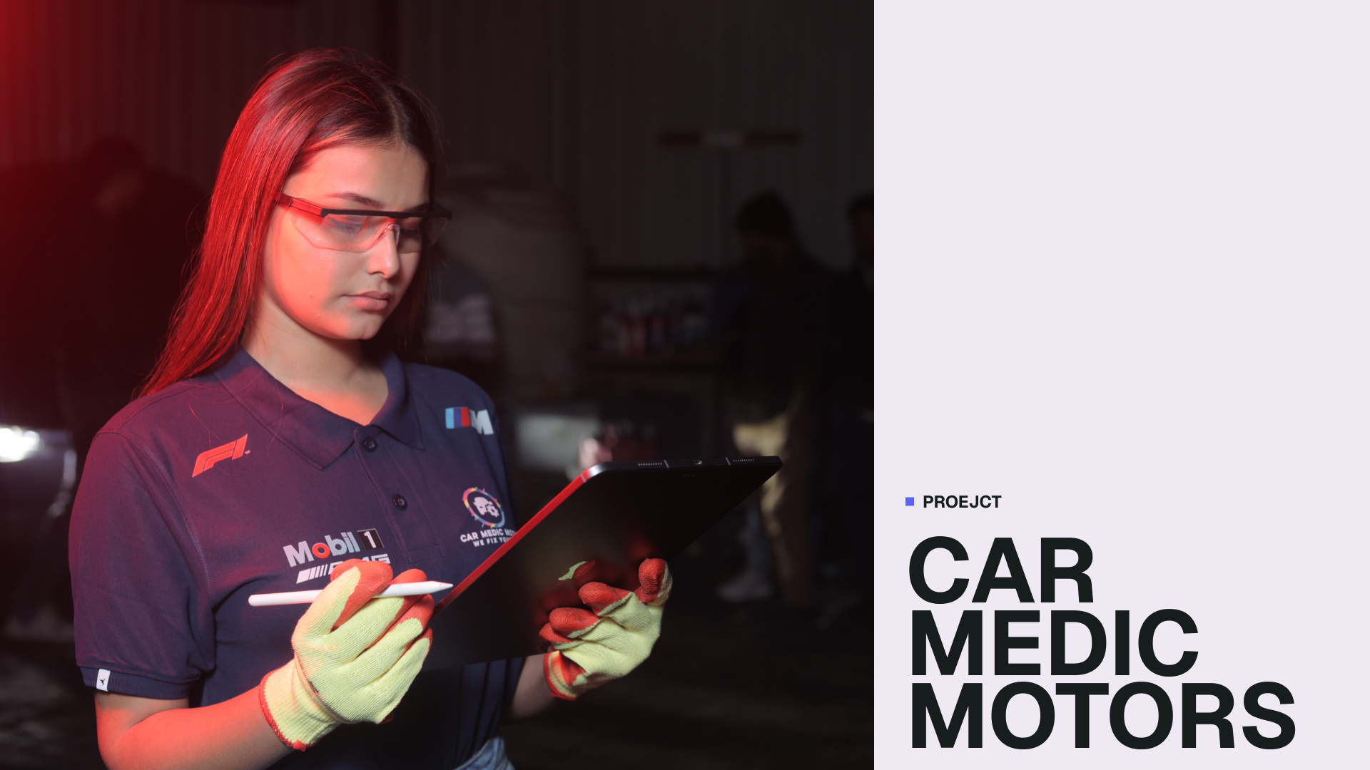 Car Medic Motors car photoshoot ui ux web design