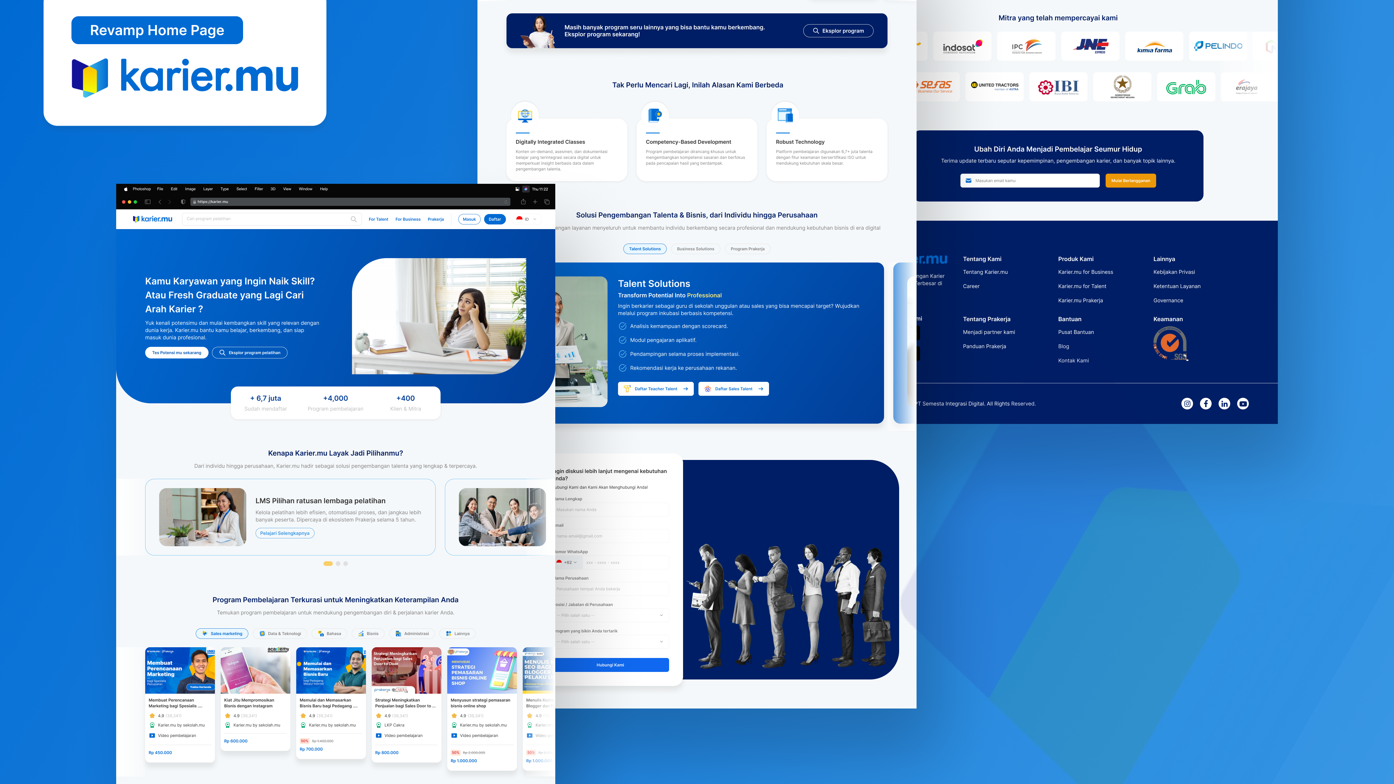 karier.mu — Homepage UI Revamp | Learning & Career Platform
