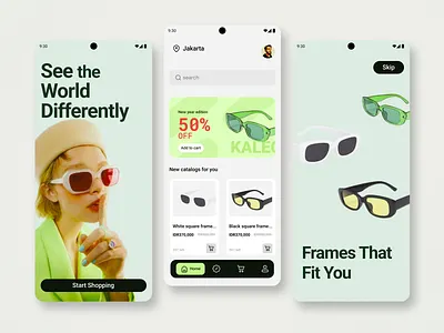EyeWear - Mobile App app ecommerce eyewear glasses mobile payment project shop ui ux