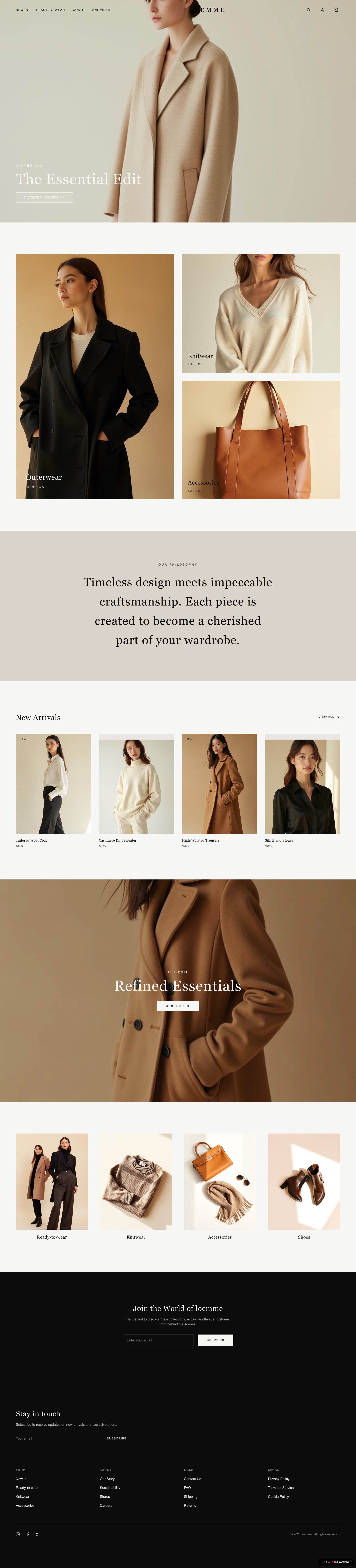 Redefining Modern Minimalist Fashion Ecommerce clothes corporate design ecommerce fashion landing page luxury modern ui ux website design website development wisdmlabs