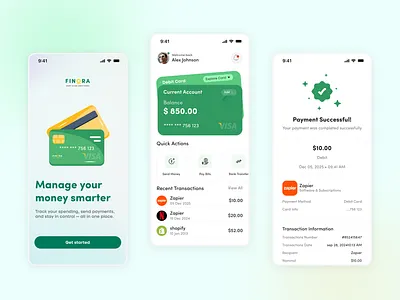Finora | Smart Finance Mobile App UI android app app ui design banking app banking ui finance app finance ui fintech app fintech ui ios app mobile banking mobile ui money management app payment app startup design ui design ui ux ux design