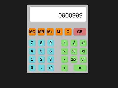 DailyUI Challenge -004 Calculator #DailyUI #dailyui004 daily004 dailyui