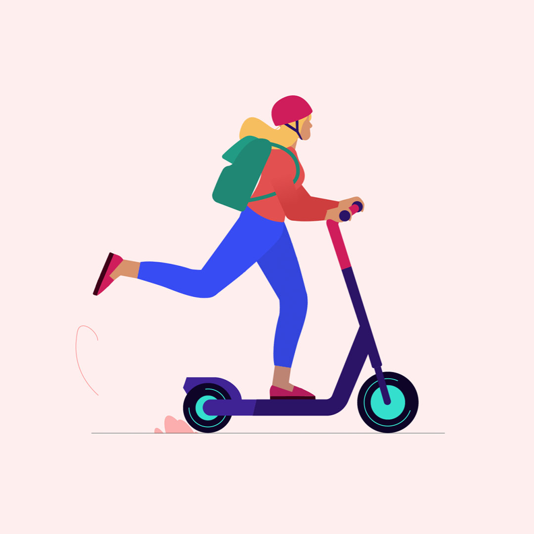 Skating Scooter after effects animation gif motion motion graphics scooter skate skating skating scooter tut tutorial