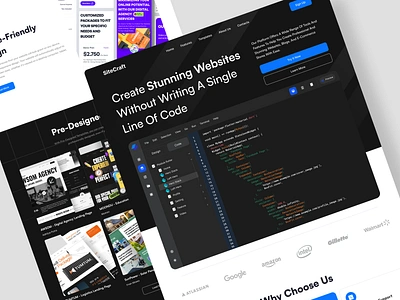 SiteCraft - SaaS Landing Page clean design development landing page nocode saas template web builder web design webapps webdevelopment website websitebuilder