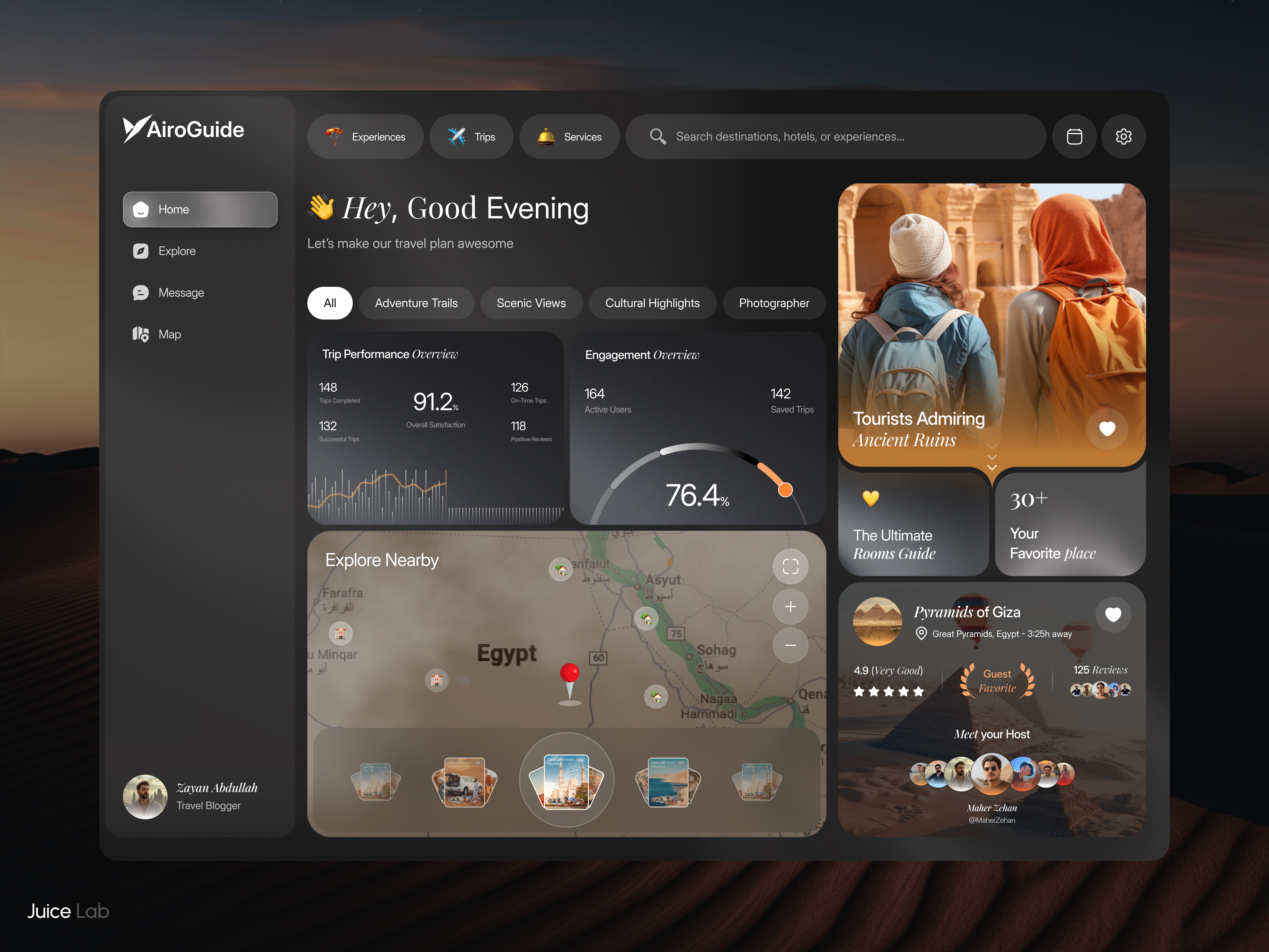 Example of Travel App Website & Product UI UX Design