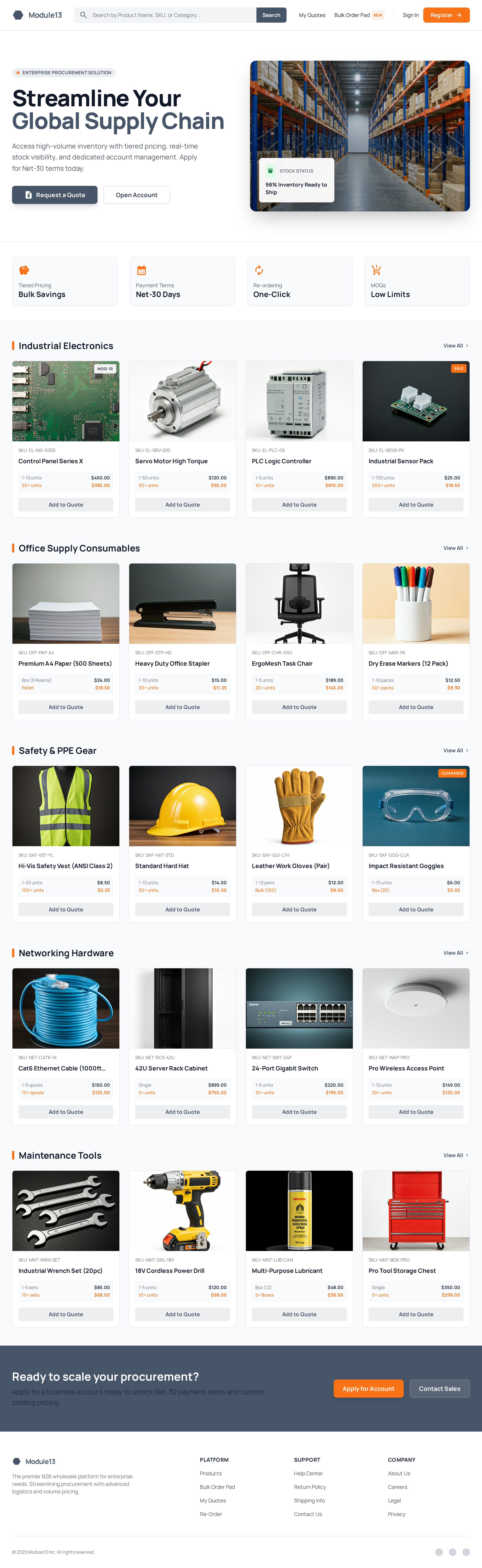 Module13 landing page ui