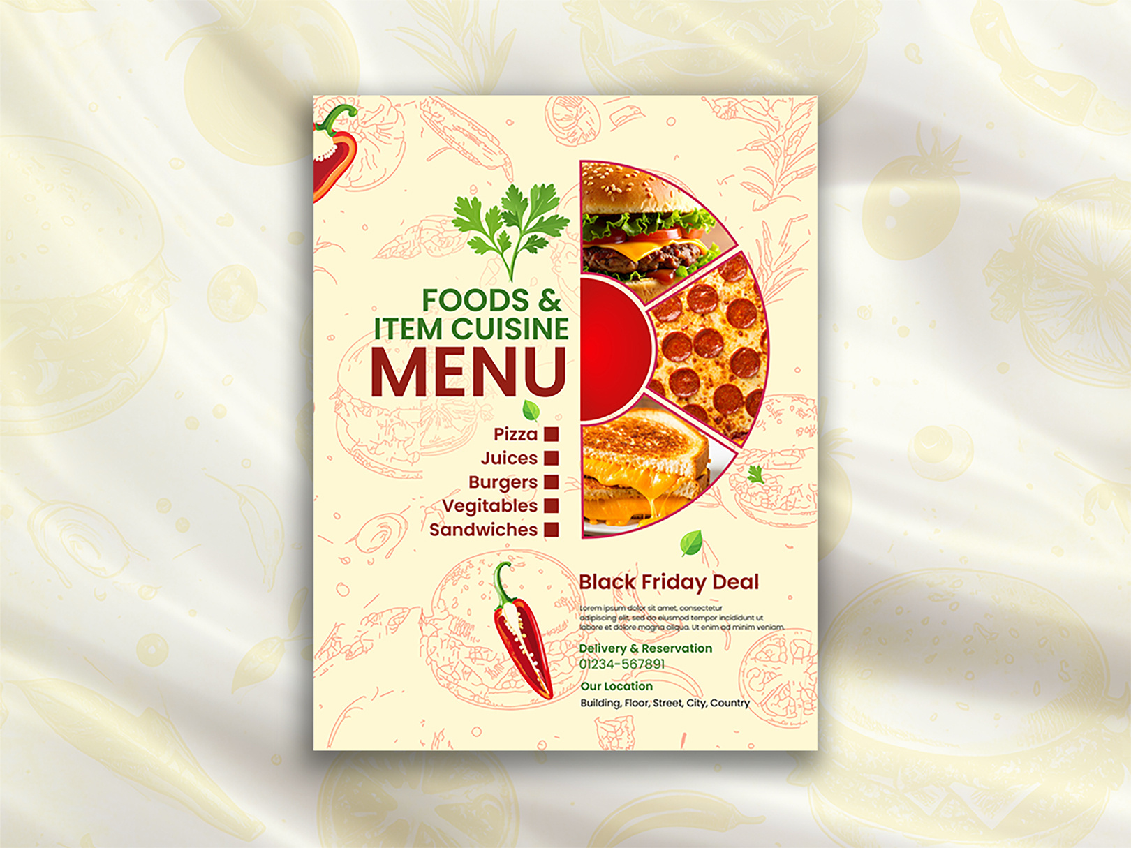 Savory Selections — Appetizing Menu Poster appetizing menu design cuisine menu design culinary poster digital menu poster editorial food design food and beverage design food branding food illustration food menu design food menu poster food poster layout food typography food visual identity gourmet menu layout menu graphic design menu typography minimalist food poster modern food menu restaurant branding restaurant poster