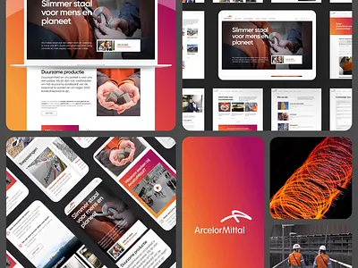 ArcelorMittal website belgium branding brussels design industrial industry responsive steel ux