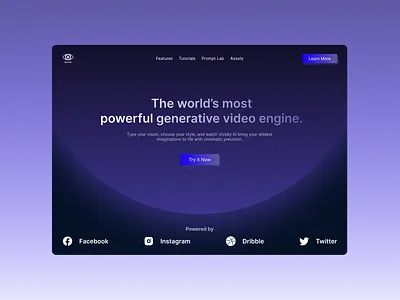 The Future of Motion: Ocular Video Engine ai ai landing page ai product design branding product design stylish landing page design stylish website design ui uiux design
