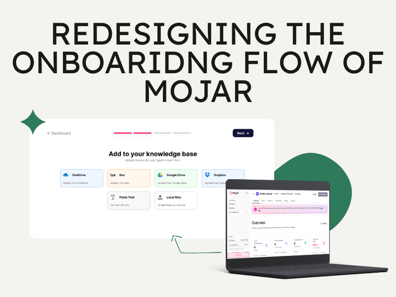 Mojar onboarding redesign app dashboard design onboarding redesign saas ui ux