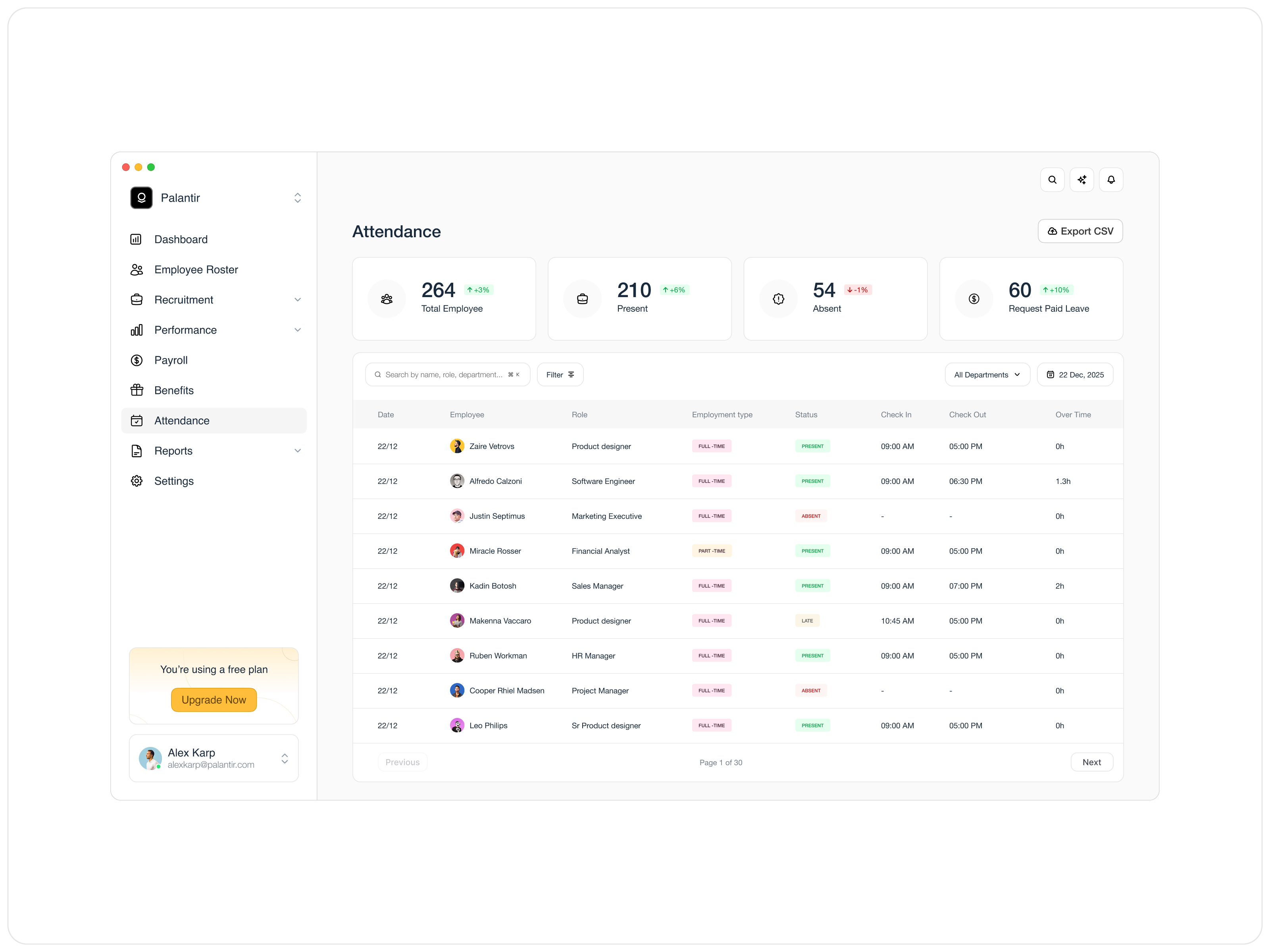 Attendance - Humora design interface design mobile design product ui ux