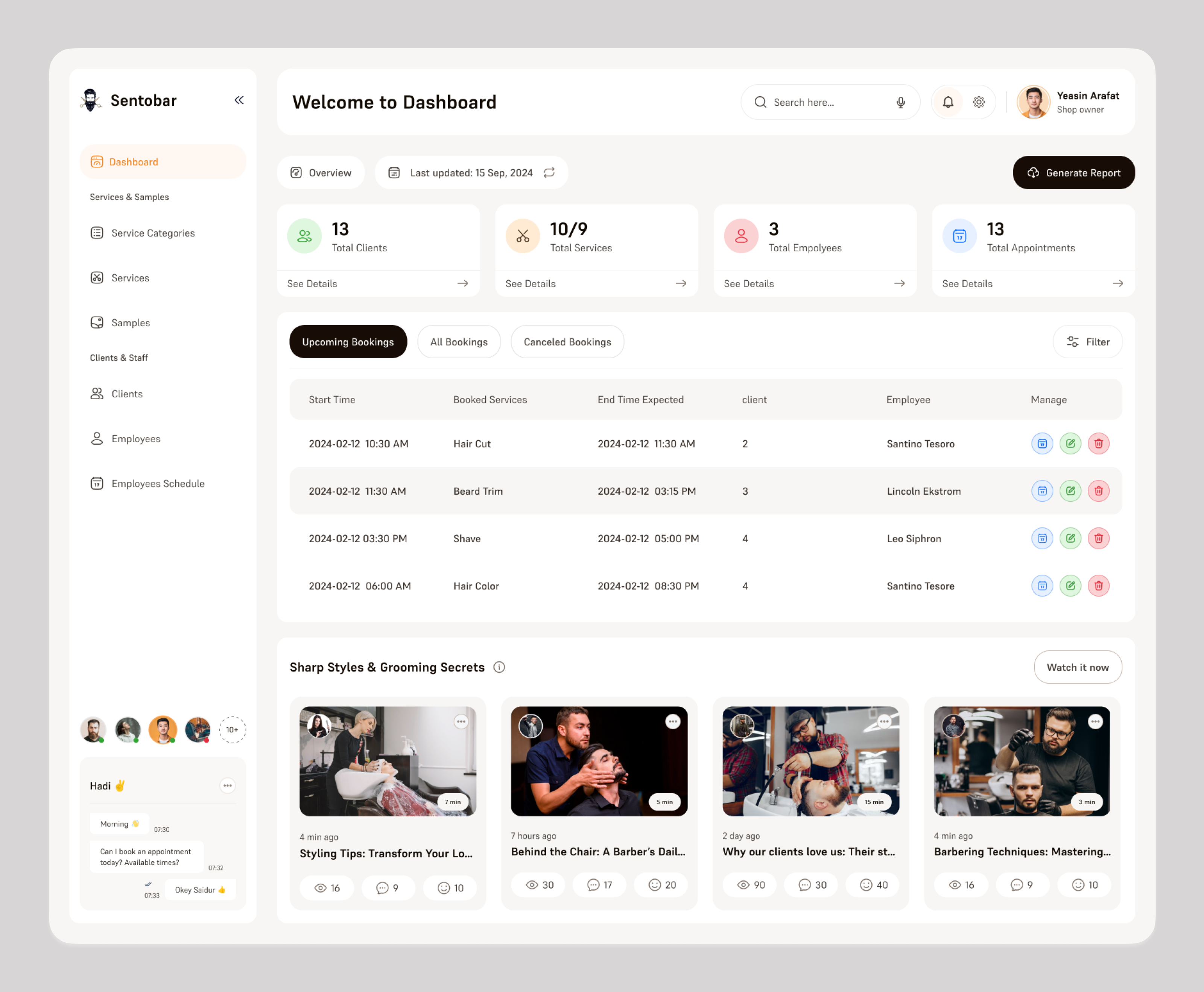Example of Dashboard Design Concept